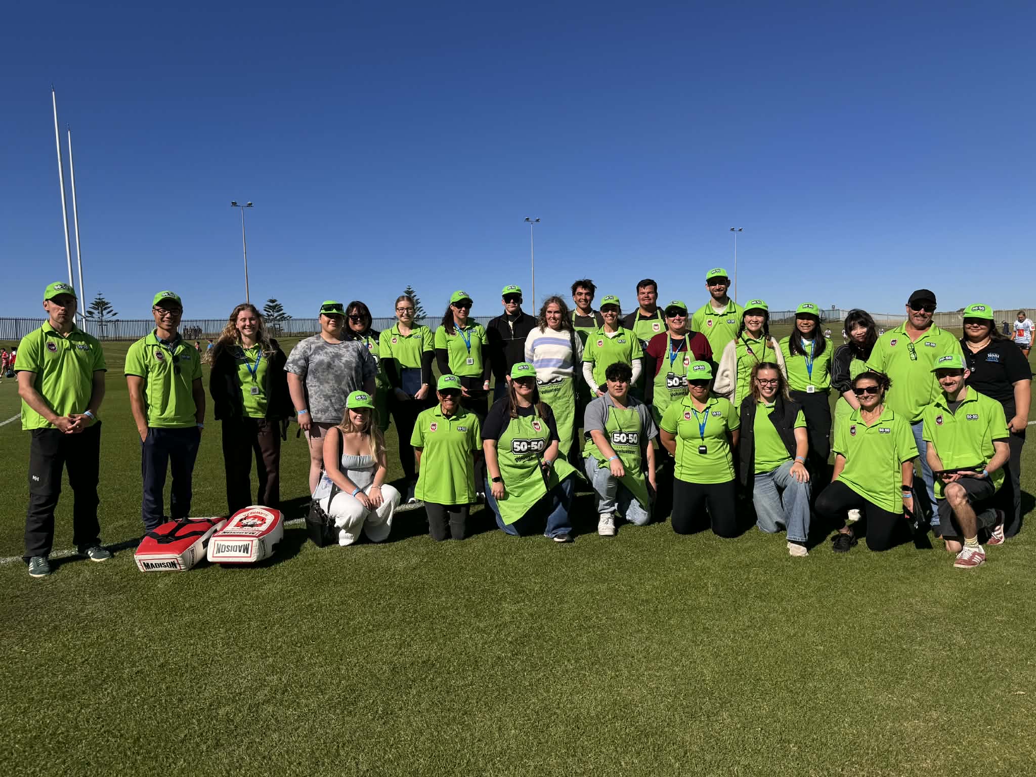 Volunteers at Illawarra Dragons 50-50 Charity Game