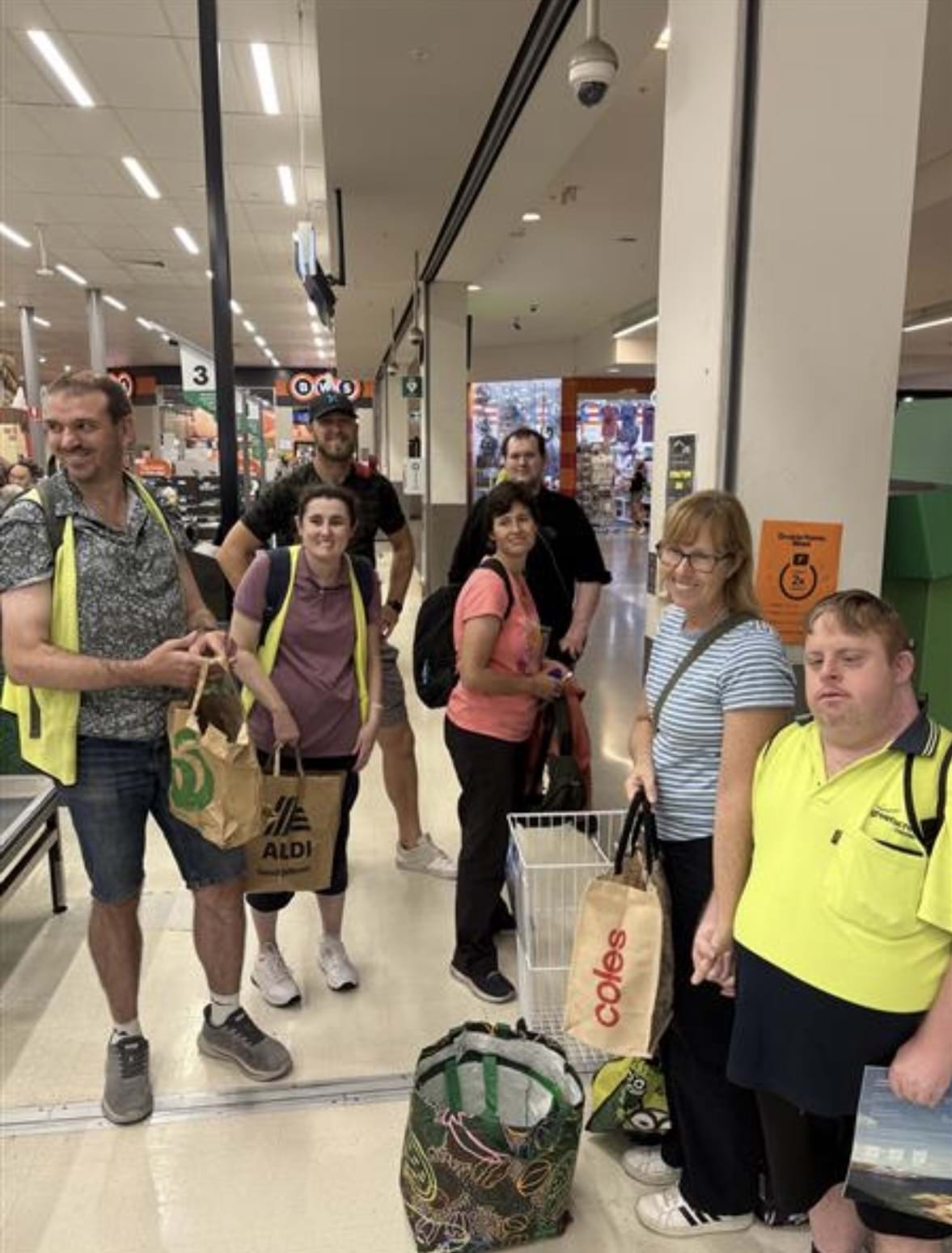 Greenacres Volunteers Collecting Woolworths Donations